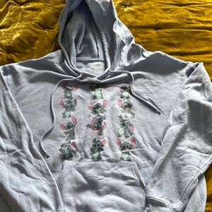 Light Blue Stitch Hoodie xl Disney